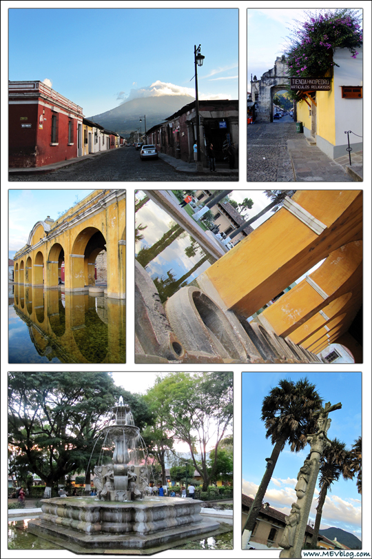 Plaza de Armas of Antigua ,Antigua Guatemala fountain , the Fuente de las Sirenas (Fountain of the Sirens)