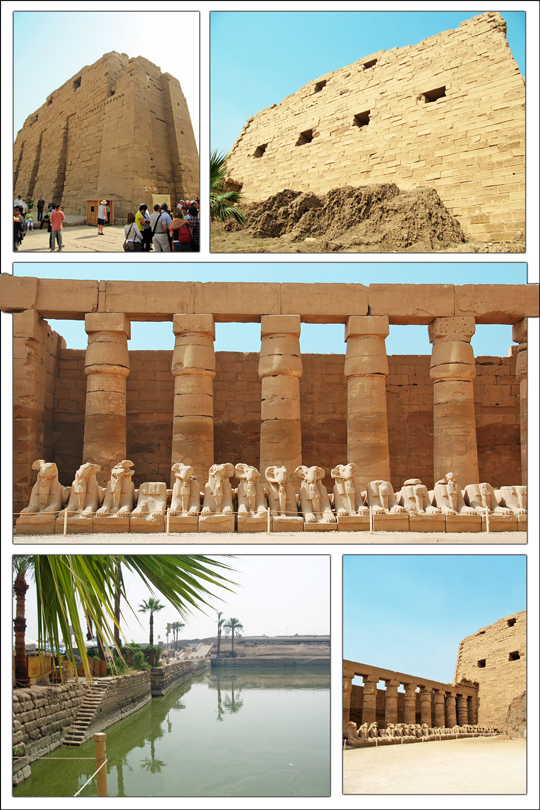 วิหารคารนัค, pylon , mud brick , อมุนรา มุต คอนโซ khonso ,(man-made lake) , sacred lake , Amenophis III